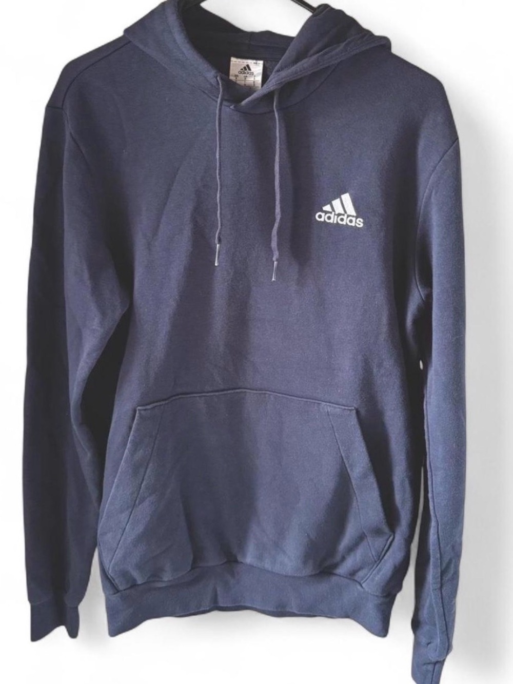 adidas Navy Blue Pullover Hoodie with Logo
